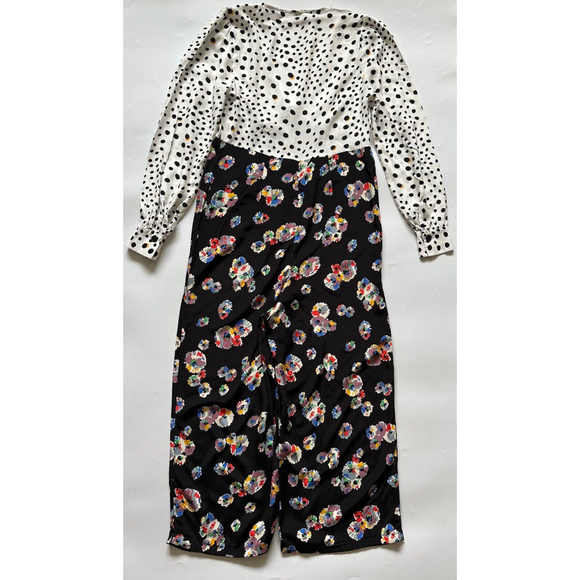 Never Fully Dress Multi Cover Viscose Cropped Jumpsuit Size 8 - Picture 5 of 6